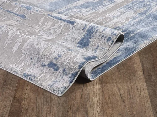 Miniatura 5 de Abani Rugs - Alfombra decorativa de 6 x 9 pies, diseño abstracto azul y gris, estilo rústico y contemporáneo, estilo moderno, colección Vista