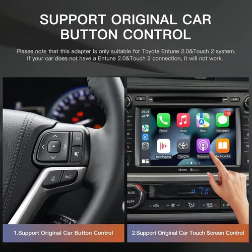 Miniatura 3 de CARabc Adaptador Inalámbrico Carplay Android Auto para Toyota con Entune2.0 2014-2019, Compatible