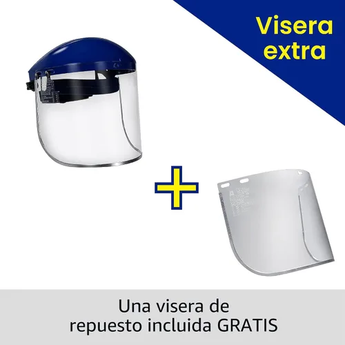 Miniatura 4 de Blue Eagle Protector facial de seguridad resistente a los impactos de cara completa (B1BL+FC48) Transparente Visera de policarbonato de grado