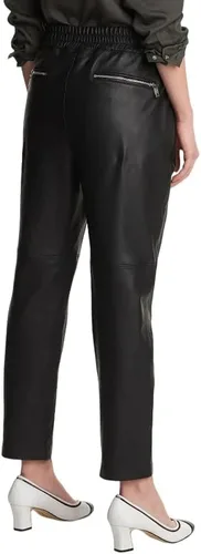 Miniatura 2 de Karl Lagerfeld Paris Pantalones deportivos de cuero para mujer de tiro medio