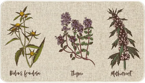 Miniatura 22 de Mloabuc® Tapete decorativo de flores, tapetes de cocina de arpillera de arpillera para mujer, accesorios de cocina para exteriores, 17 x 30 pulgadas