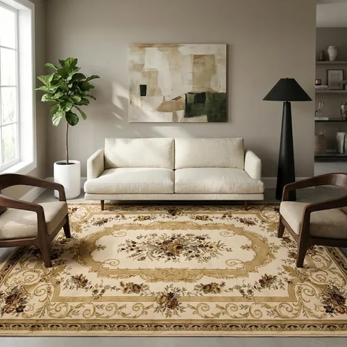 Miniatura 12 de Unique Loom Versailles Collection - Alfombra tradicional clásica con motivo floral, colección Versailles