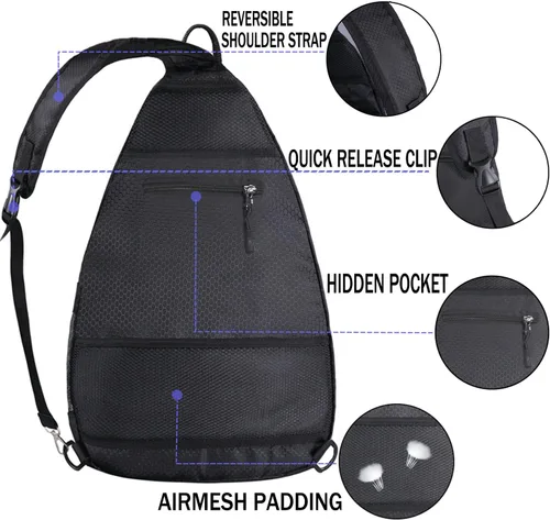 Miniatura 3 de Bolsa de pickleball – Bolsas de pickleball para mujeres y hombres – Mochila de pickleball – Estuche de viaje de pickleball para raqueta de tenis
