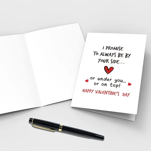 Miniatura 3 de Qiliji Tarjeta traviesa del día de San Valentín para él y ella, divertida tarjeta del día de San Valentín para marido, novio, esposa, novia, tarjeta