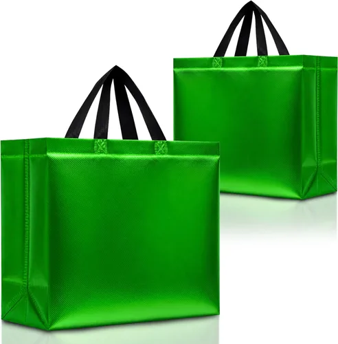 Miniatura 30 de Nush Nush Bolsas de Regalo Rojas Tamaño Mediano – Juego de 12 Bolsas de Regalo Rojas Brillantes Reutilizables con Asas - Bolsa Ideal para Regalos