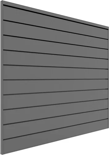 Miniatura 5 de Proslat 88109 Organizador de Garaje de Pared Ranurada de PVC Resistente, Sección de 8 Pies por 4 Pies, Arenisca