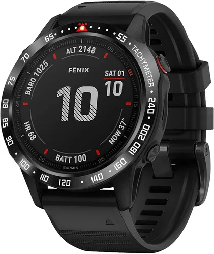 Miniatura 2 de Estilo de bisel compatible con Garmin Fenix 6/6 Pro Anillo de bisel de acero inoxidable Cubierta adhesiva anti arañazos y protector de colisión