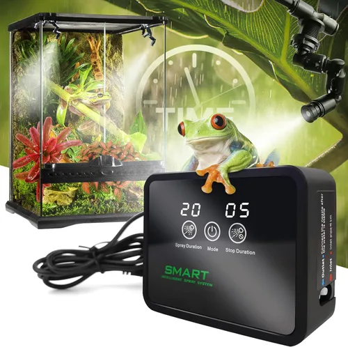 MYGIIKAKA Nebulizador de Reptiles Nebulizador Automático de Reptiles para Terrario, Humidificadores de Terrarios Temporizados para