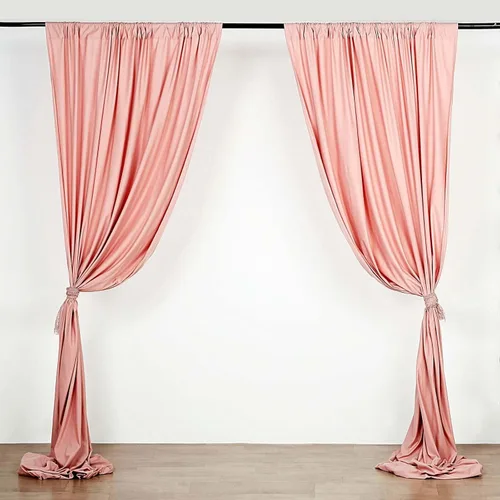 Miniatura 24 de Efavormart - Paquete de 2 cortinas de fondo ignífugo de amatista violeta de 10 x 10 pies, resistentes y sin arrugas, para eventos teatrales y galas