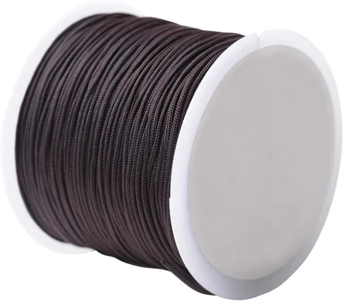 Miniatura 39 de Cordón de nailon para cuentas de 164.0 ft x 0.031 in, hilo de raso satinado de nailon trenzado para manualidades de macramé Mezcla de amarillo 1