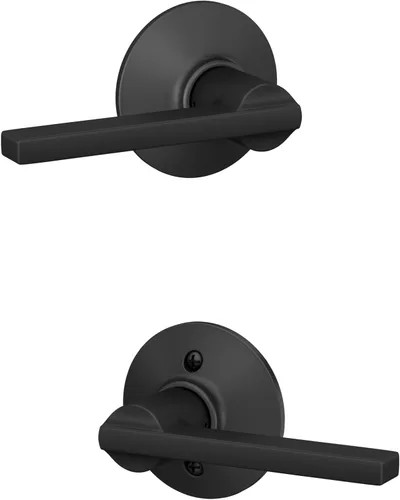Miniatura 38 de Schlage F10 LAT 626 CEN Latitude - Manilla de puerta con moldura Century, cerradura de paso para pasillo y armario, cromo satinado