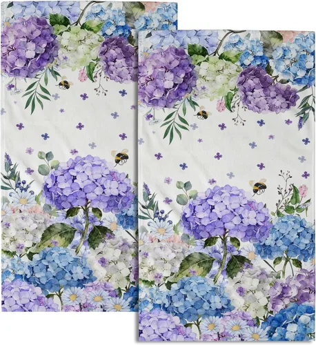 Miniatura 16 de Giwawa Juego de 2 toallas de mano vintage con diseño de oso y ciervo, diseño de alce y árbol, toalla de cara súper suave para baño, cocina, hombre