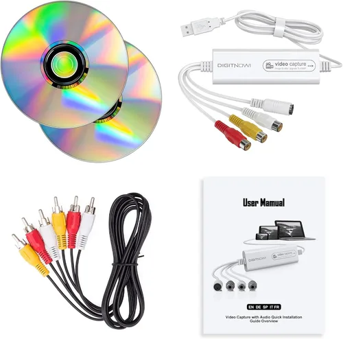 Miniatura 5 de Convertidor VHS a Digital, Tarjeta de Captura de Video USB, Dispositivo de Captura de Video, Convertidor RCA a USB, Convierta VHS VCR Hi8 Mini DV a