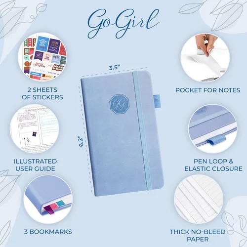 Miniatura 2 de GoGirl Agenda y organizador para mujer – Agenda semanal de bolsillo, diario de objetivos y agenda para gestión del tiempo y productividad. Sin fecha