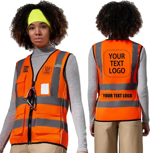 Miniatura 32 de A-SAFETY Chaleco de Seguridad Reflejante de Alta Visibilidad con Logo Personalizado (XS-8XL)