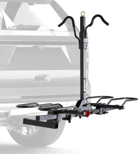 Miniatura 2 de Young 2 Bike Rack Basculante Montado en Enganche con Pedal Conveniente para Automóviles, SUVs y Camiones, Se Adapta a Enganches de 1.25" y 2
