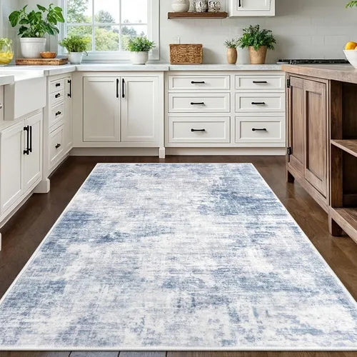 Miniatura 68 de IOHOUZE Alfombra abstracta lavable de 3 x 12 pies para pasillos, antideslizante para cocina, camino de entrada de lana sintética para interiores
