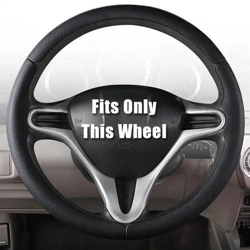 Miniatura 13 de Aimato Funda de volante personalizada para Honda Civic 2016-2021/CR-V 2017-2021/Clarity 2018-2021, delgada, antideslizante, resistente a los negro