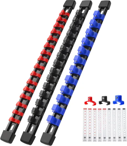 Miniatura 13 de Reniteco Organizador de Enchufes ABS - Juego de Soportes de Enchufes Gris, Juego de 12 Piezas de Soportes de Enchufes de Calidad Premium 1/4