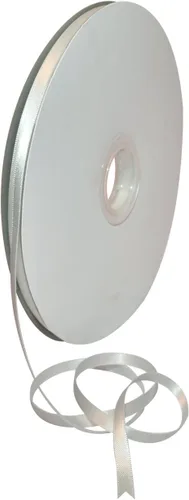 Miniatura 45 de Morex Ribbon Cinta de satén de doble cara de 1/4 pulgadas x 100 yardas, cinta blanca antigua para envolver regalos, tarjetas de regalo