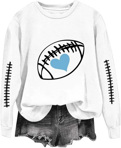 Miniatura 25 de Women's Oversized Sweatshirt, Long Sleeve Sweatshirts Crewneck Printed Pullover Tops, S-3XL