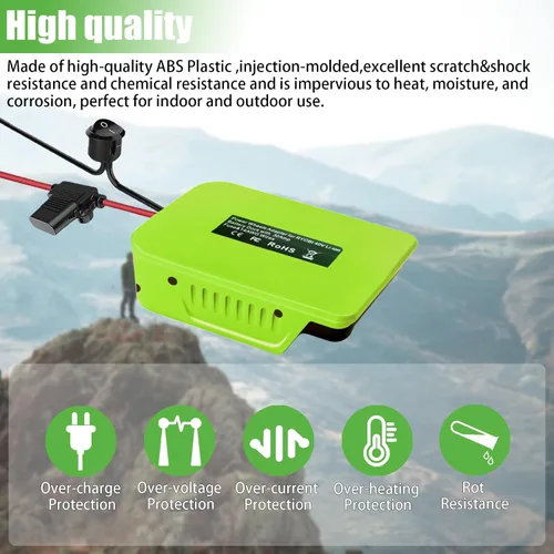 Miniatura 6 de TPDL Adaptador de bricolaje para rueda eléctrica Ryobi 40 V Base de batería Conector de alimentación Cable Robótica Cable calibre 14, con fusible e