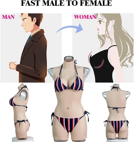 Miniatura 5 de Traje de travestismo de silicona para el pecho de hombre a mujer, body realista de pechos falsos para transgénero Drag Queen