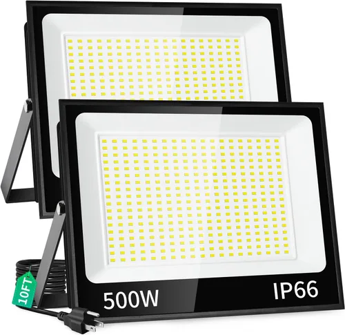 Miniatura 13 de Luz de inundación LED de 200 W para exteriores con enchufe+cable de 10 pies, luz de seguridad súper brillante de 24000 lúmenes, luz de trabajo LED