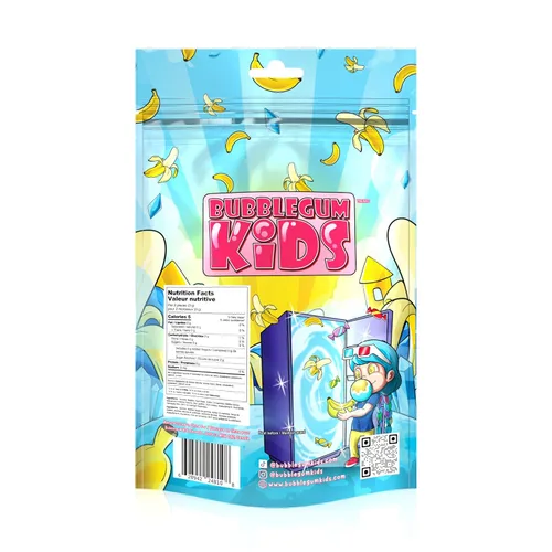 Miniatura 2 de Bubblegum Kids Hannah's Frozen Banana - Goma de mascar sin azúcar Relleno de calcetines, dulces navideños, recuerdos de fiesta, goma de mascar sin
