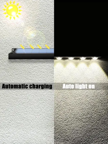 Miniatura 5 de Luz Solar para Letreros Lámpara de Pared, Juego de 2 Luces Solares para Letreros Exteriores, con Carga Automática y Función de Encendido/Apagado