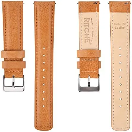 Miniatura 5 de Ritche - Correa de reloj de cuero de liberación rápida, 18, 19, 20, 21, 22, 23 y 24mm