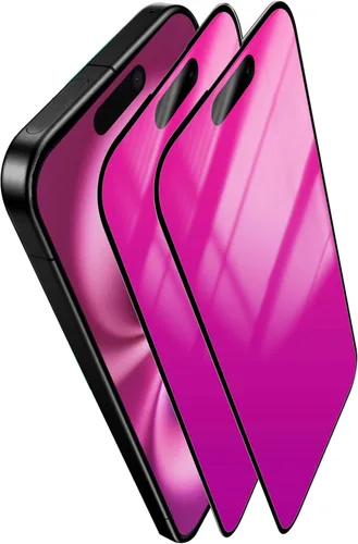 Miniatura 20 de Paquete de 2 protectores de pantalla de privacidad para iPhone 11 Pro Max/XS Max, vidrio templado antiespía, efecto espejo colorido degradado