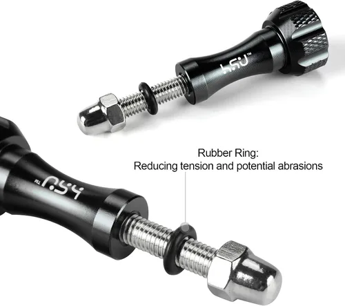 Miniatura 5 de HSU Juego de tornillos de mariposa de aluminio + llave para GoPro Hero 13, 12, 11, 10, 9, 8, 7, 6, 5, 4, 3, AKASO Campark y otras cámaras de acción