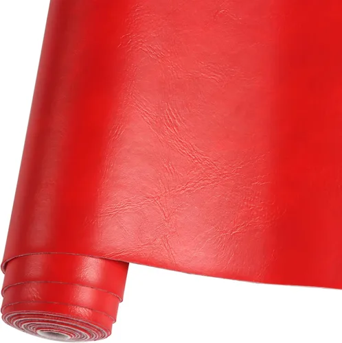 Rollo de piel sintética color rojo liso de 12 x 53 pulgadas, material para hacer manualidades, hacer manualidades, aretes de cuero, lazos, costura