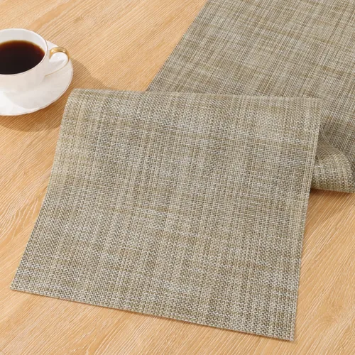 Miniatura 46 de SHACOS - Caminos de mesa de vinilo tejido, lavables, para uso en interiores o exteriores, fáciles de limpiar