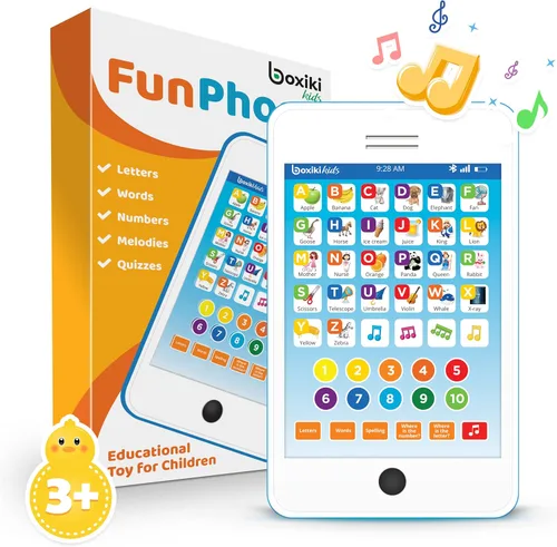 Juguete de teléfono para niños 6 en 1: juguetes educativos para niños pequeños de 1 a 3 años, tableta de aprendizaje para niños y niñas de 4 años,