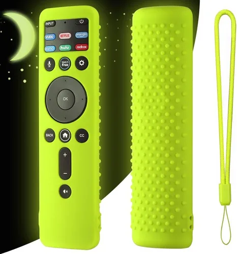 Miniatura 12 de Hi Color Funda de silicona para control remoto VIZIO XRT260 Smart TV, a prueba de golpes, antideslizante, cordón (negro)