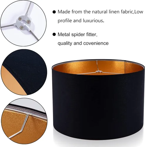 Miniatura 3 de Wellmet Requiere ensamblaje de pantalla de lámpara de 18"x18"x12" para lámpara de mesa, lámpara de cabecera, lámpara de pie, pantalla de lámpara