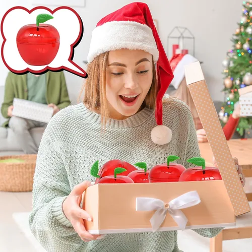 Miniatura 5 de 20 recipientes pequeños de plástico con forma de manzana con forma de manzana para regalo de graduación, regalo de agradecimiento para profesores