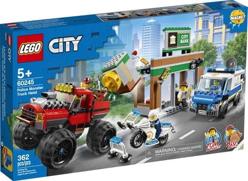 Miniatura 4 de LEGO City Police Monster Truck Heist 60245 Juguete de policía, juego de construcción genial para niños (362 piezas)