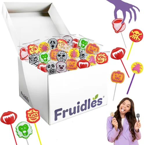 Miniatura 8 de Fruidles Caramelos de paletas de tatuaje de Halloween, paquete variado, rellenos de bolsas de fiesta, envueltos individualmente (1 libra)