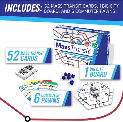 Miniatura 3 de Calliope Juegos Mass Transit - Juego familiar cooperativo - Diversión de ritmo rápido para niños y adultos - 1-6 jugadores - de The Makers of Tsuro