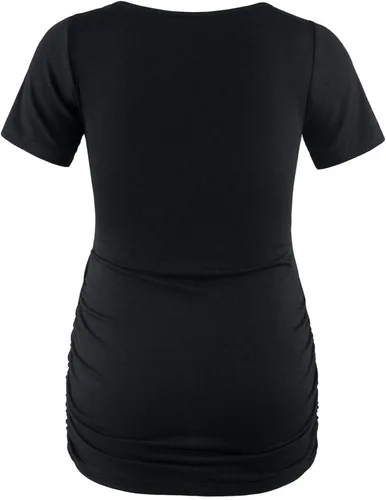 Miniatura 194 de GINKANA Blusas de maternidad de manga corta, diseño floral, fruncido, casual, para mamá, para embarazo