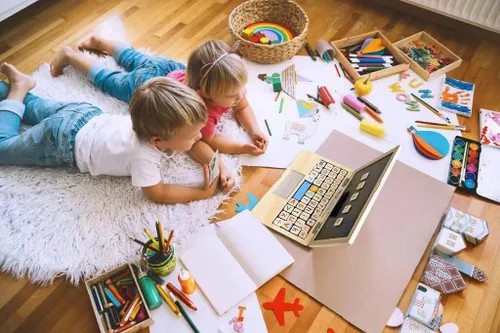Miniatura 6 de Montessori Toys - Portátil de 11.8 pulgadas, actividades de aprendizaje preescolar para niños de 3 años, regalo de cumpleaños, juguetes educativos