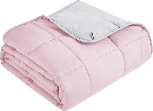 Miniatura 27 de Topcee - Manta con peso para adultos (15 libras, 48 x 72 pulgadas), manta de enfriamiento pesada de tamaño individual, suave y transpirable