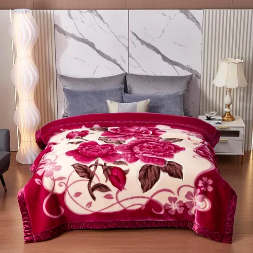 Miniatura 26 de LGYKUMEG - Manta coreana de visón, 59"×79", sedosa y cálida - 2 capas reversibles de manta de felpa Raschel 4.4 lb, beige y marrón, (150x200cm-2kg)