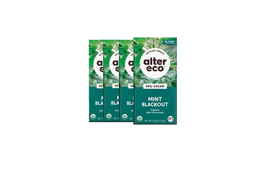 Miniatura 11 de Alter Eco Barras de chocolate negro Cacao oscuro puro, comercio justo, orgánico, sin OMG, sin gluten (paquete de 4 quinoa crujiente)