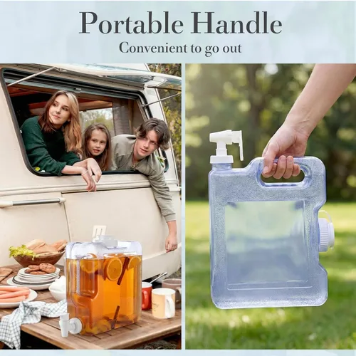 Miniatura 6 de Funnymoom 6 dispensadores de bebidas para refrigerador, refrigerador, botella dispensadora de agua reutilizable de plástico con espita para fiestas