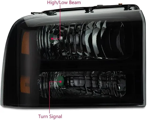 Miniatura 5 de G-PLUS - Conjunto de faros delanteros, Compatible con Ford F250 F350 Super Duty 2005-2007, Faros delanteros de parachoques, lente esmerilada