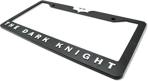 Miniatura 4 de Dark Knight V2 - Marco elevado 3D para matrícula 1 paquete de cubierta para placa de automóvil Soporte universal negro de Estados Unidos